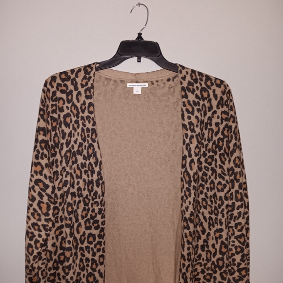 Amazon essentials women's open cardigan size large animal prints brown - Picture 6 of 7